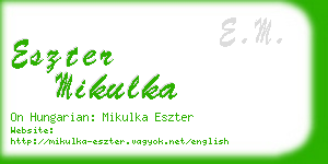 eszter mikulka business card